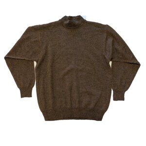 Gionfriddo Italian Merino Wool Blend Brown Turtleneck Sweater Large
